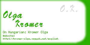 olga kromer business card